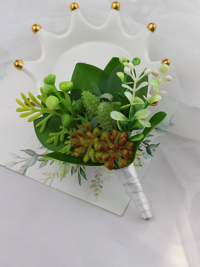  Γαμήλια λουλούδια καρπού Μπουτονιέρες Γάμου / Ειδική Περίσταση Πλαστικό Περίβλημα Παραδοσιακό / Κλασικό