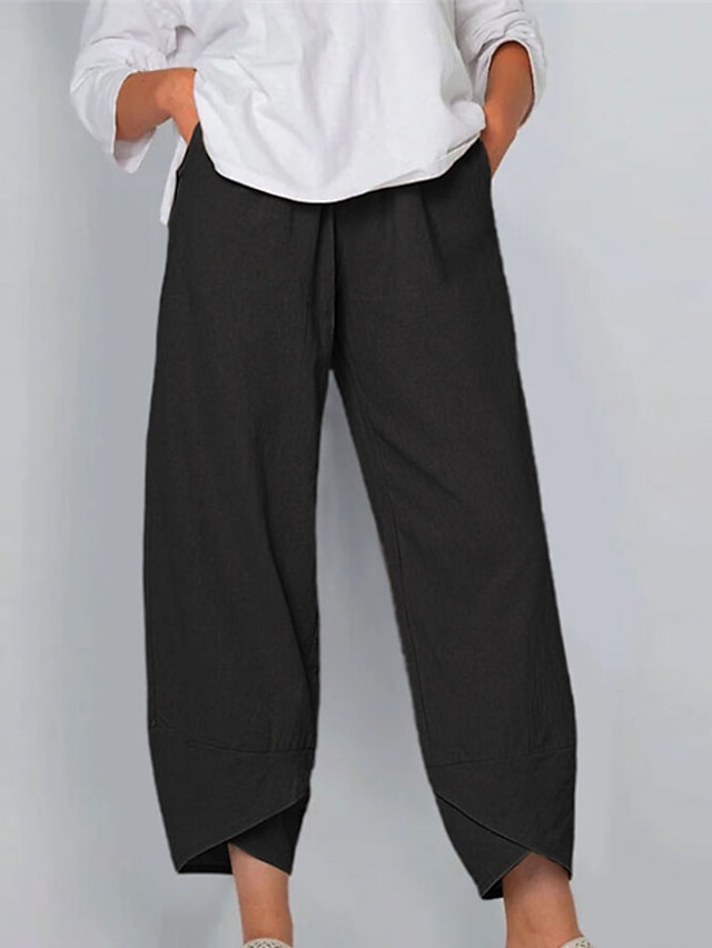  Vêtements d'intérieur Bas Intérieur Femme Coton Confort Pantalon long Poche Printemps Eté Couleur monochrome