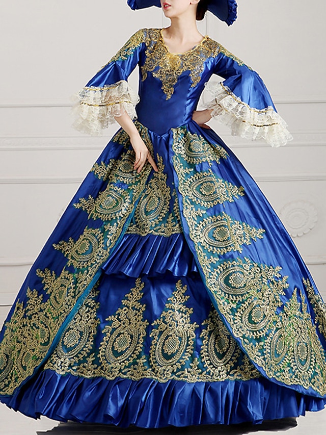 Rococo Victorian 18th Century Vintage Dress Prom Dress Floor Length ...