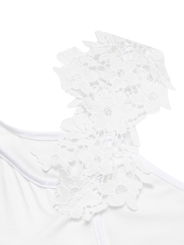 Women's Casual Dress Summer Dress Slip Dress Geometric Color Block Lace ...