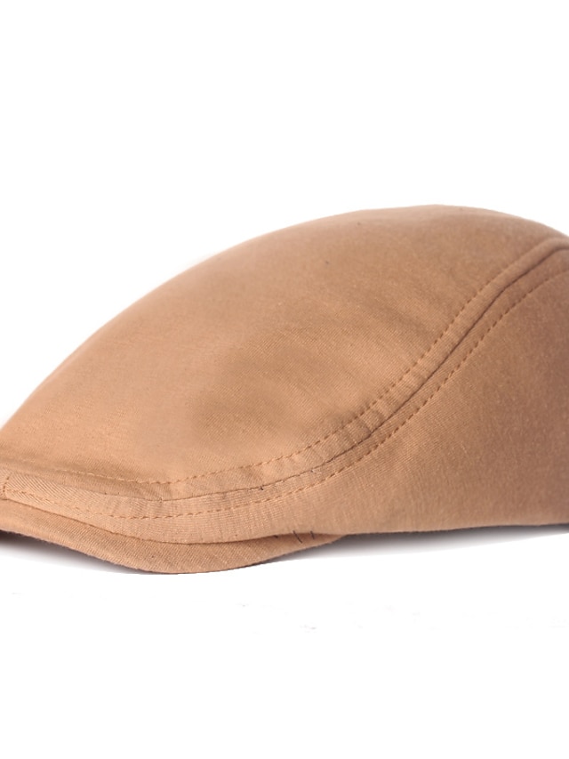 Men's Flat Cap Black White Polyester / Cotton Blend Streetwear Stylish