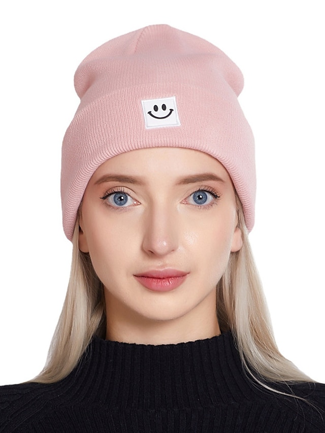  Women's Hat Beanie / Slouchy Light Pink Green Purple Outdoor Street Dailywear Knit Pure Color Comfort Warm Breathable