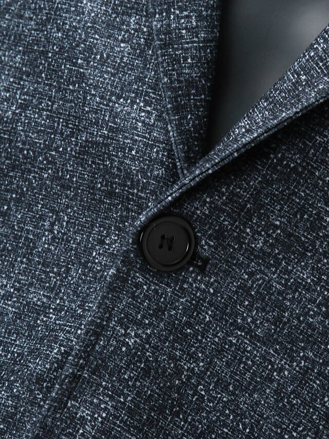 Men's Casual Lightweight Blazer Jacket Peaked Lapel Coat Regular Fit Elegant Jacket Blue Spring