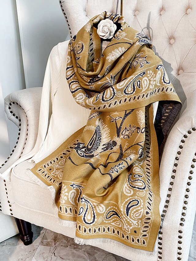  Dam Halsdukar för kvinnor Utomhus Vardag Helgdag Vin Röd Rosa Scarf Blommig