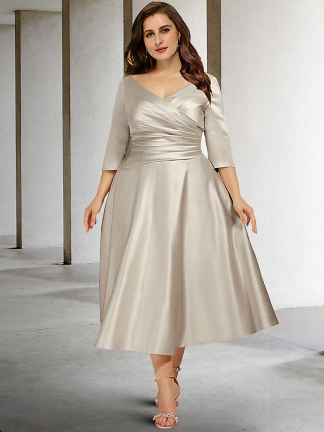 ALine Plus Size Curve Mother of the Bride Dresses Elegant Dress Formal