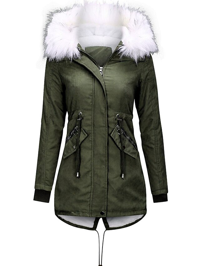 Women's Winter Jacket Winter Coat Parka Warm Breathable Outdoor Daily ...