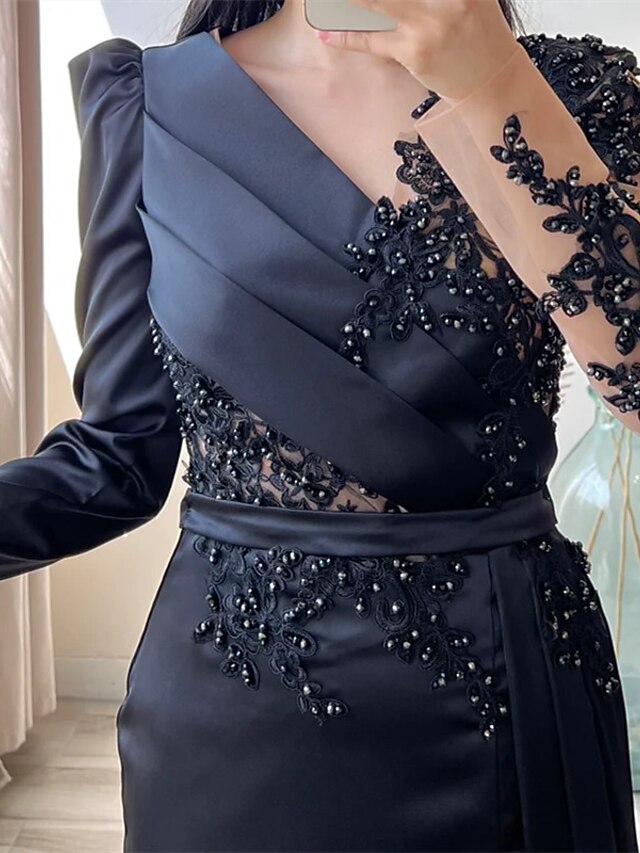 Evening Gown Sparkle & Shine Dress Engagement Formal Evening Court Train Long Sleeve One Shoulder Sequined prom gown     fg4164