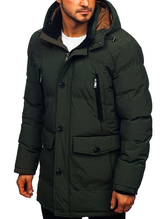 Voor heren Pufferjas Winterjack Gewatteerd jasje Winterjas Parka ...