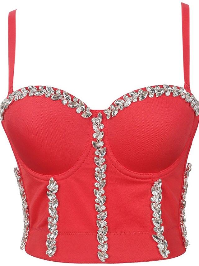 Corset Women's Corset Tops Prom Party & Evening Club Black Red Cotton