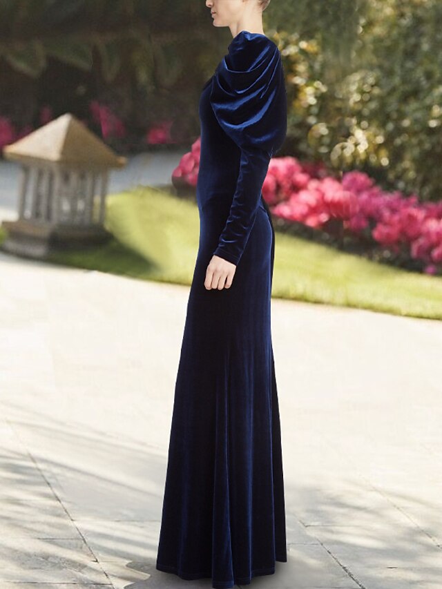 Mermaid / Trumpet Evening Gown Elegant Dress Wedding Guest Floor Length Sleeveless Spaghetti Strap Jersey Crisscross Back with Strappy main image 1
