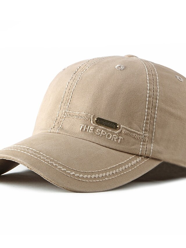 Men's Hat Baseball Cap Street Dailywear Weekend Adjustable Buckle Pure Color Portable Comfort