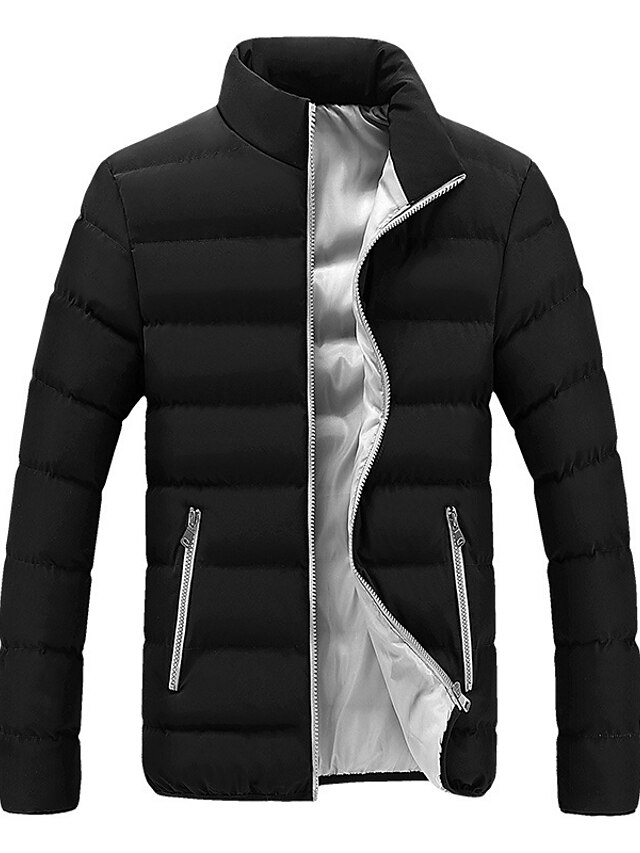 Men's Winter Coat Winter Jacket Puffer Jacket Quilted Jacket Pocket ...