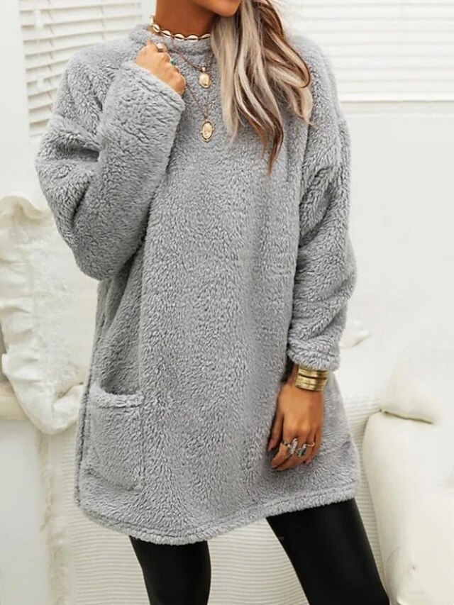 Women's Casual Sweater Dress Shift Sweater Dress Short Mini Sweater Dress Mini Sweater Dress