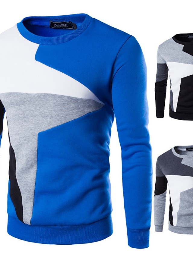  Men's Pullover Sweater Long Sleeve O-Neck Sweatshirt Outwear Tops