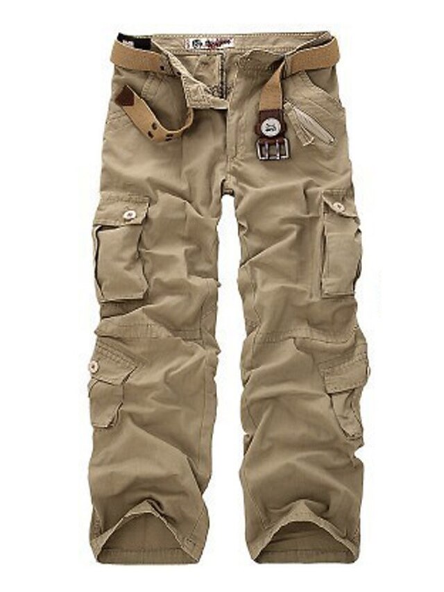 Pantaloni Cargo Pants Uomo Pantaloni da Lavoro Uomo Jogging Pants Uomo Pantaloni Trekking Uomo Tactical Tattici Multitasche Escursionismo Pant Uomo Baggy Militari Taglie Forti Lunghi Casual Verde M