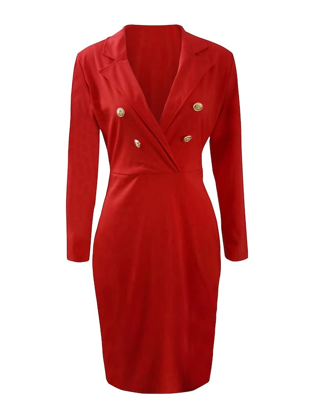 Women's New Year's Eve Dress Work Dress Blazer Dress And Jacket Set