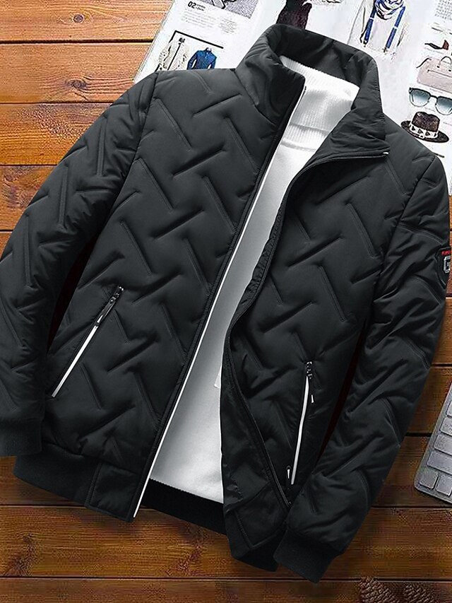 Veste Homme Hiver - Doudoune Légère Chaude - Style Parka Décontracté - Pour Quotidien, Ville, Froid Modéré