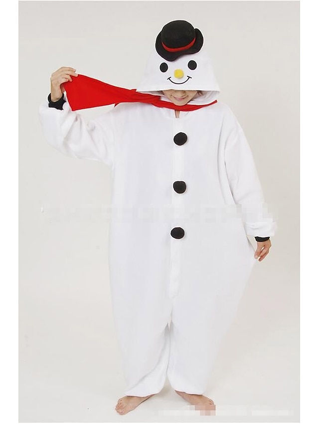  Muñeco de Nieve Pijamas de navidad Disfraz de mono Hombre Mujer Navidad Carnaval Nochebuena Navidad Adultos Fiesta Navidad Pijama Mono