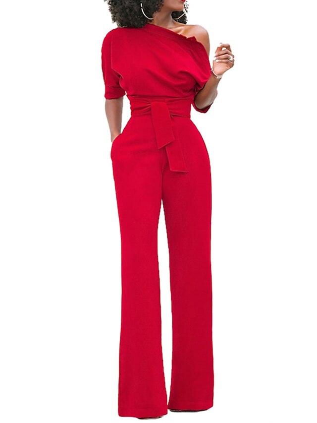Elegant one-shoulder jumpsuit for women | Violet