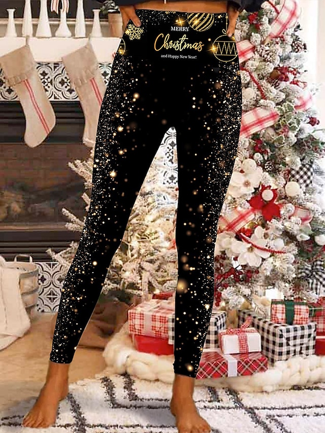  mujer pantalones polar leggings ropa interior térmica forro polar azul rojo negro casual / deportivo navidad fin de semana yoga estampado alta elasticidad hasta el tobillo térmico abrigado mariposa s