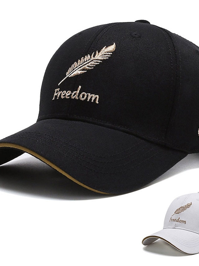  Men's Hat Baseball Cap Outdoor Daily Embroidery Letter Portable Breathable Black