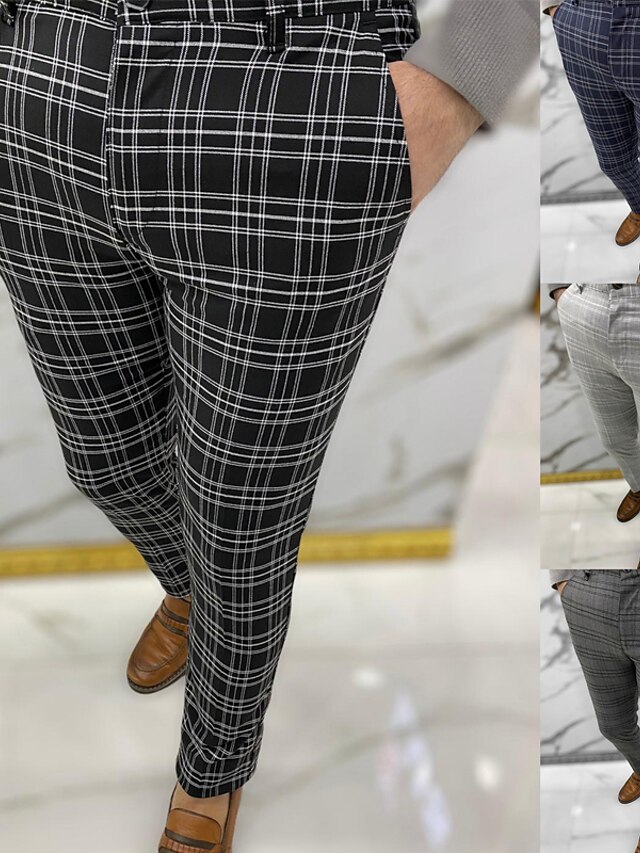 Herren Chino-Hose Business Casual – Loose Fit, Cargo-Taschen, Aus Polyester, Verschiedene Größen