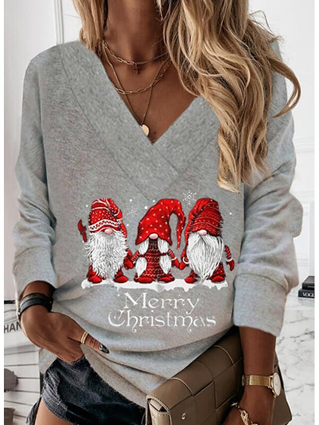 Women's Sweatshirt Pullover Active Streetwear Red White Graphic ...