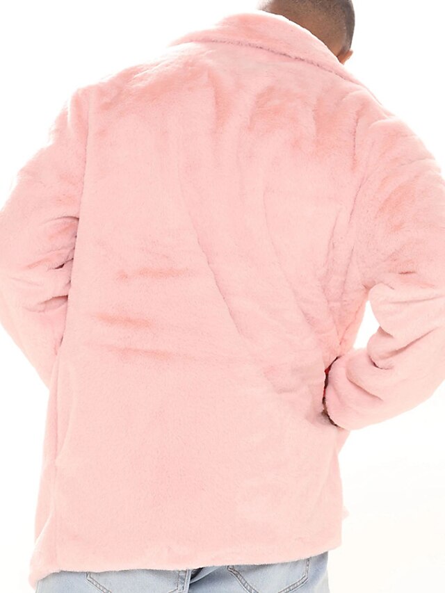 Men's Teddy Coat Flannel Fleece Jacket Outdoor Daily Wear Warm Fall