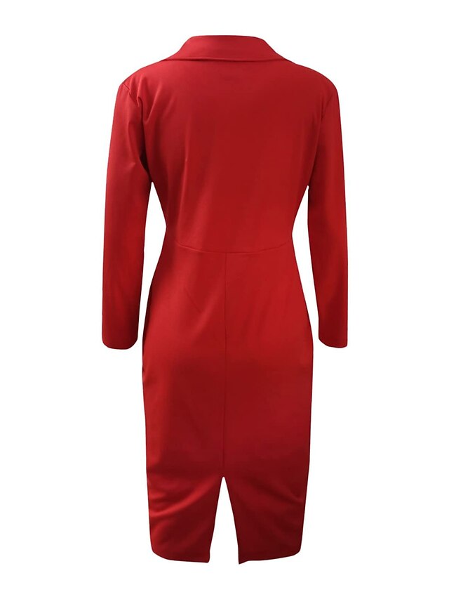 Women's New Year's Eve Dress Work Dress Blazer Dress And Jacket Set