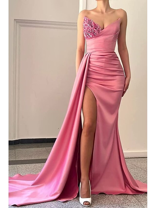 Mermaid / Trumpet Prom Dresses Sexy Dress Formal Prom Court Train