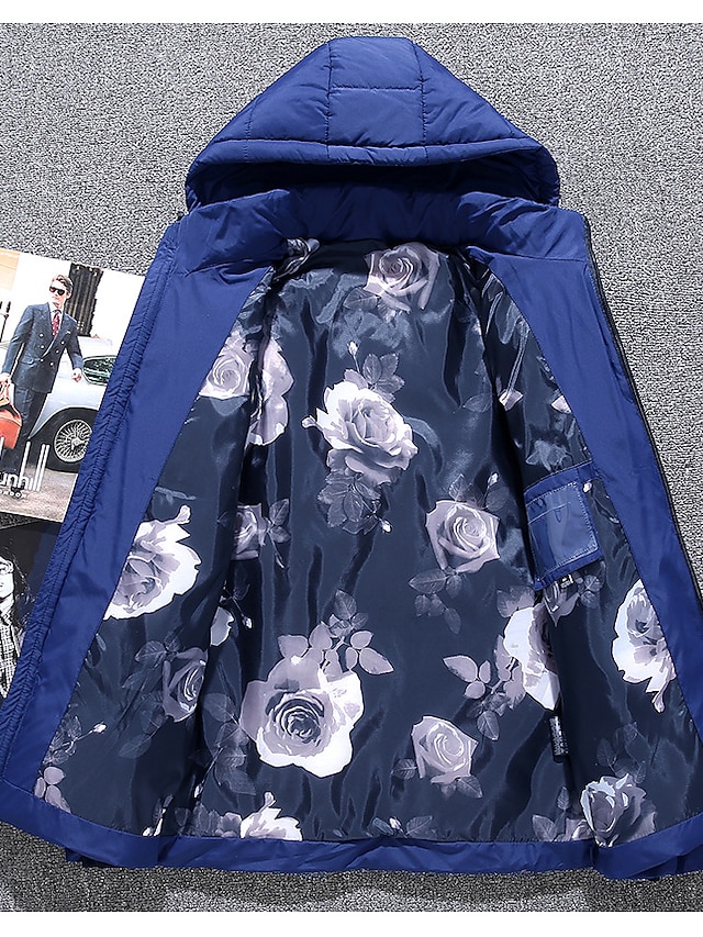 Men's Winter Coat Winter Jacket Down Jacket Cardigan Zipper Pocket