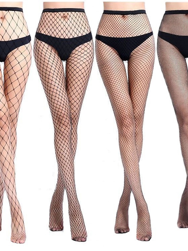  Women's Tights Pantyhose Stockings Tights Butt Lift Leg Shaping High Elasticity Mesh Hole Sexy Black Large mesh paper card briefcase Small net paper card briefcase Net paper card briefcase
