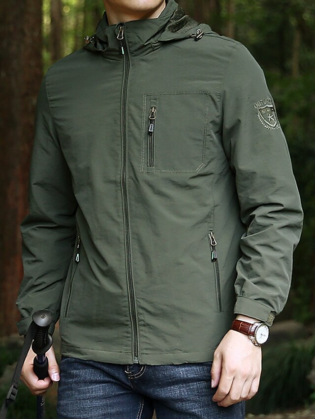 Men's Casual Jacket Warm Daily Wear Going out Office & Career Zipper