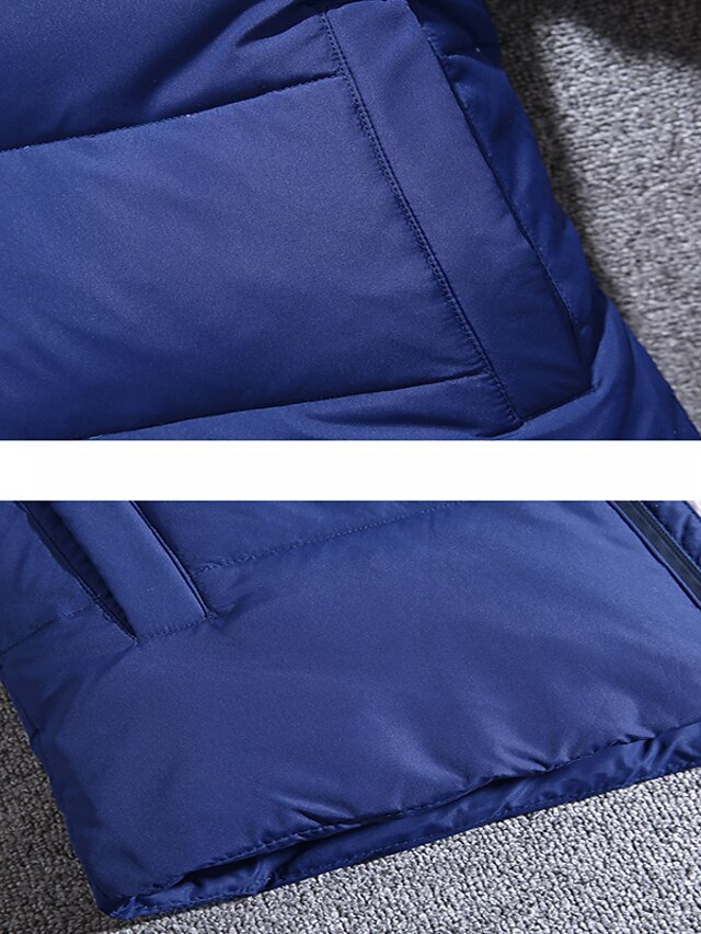 Men's Winter Coat Winter Jacket Down Jacket Cardigan Zipper Pocket