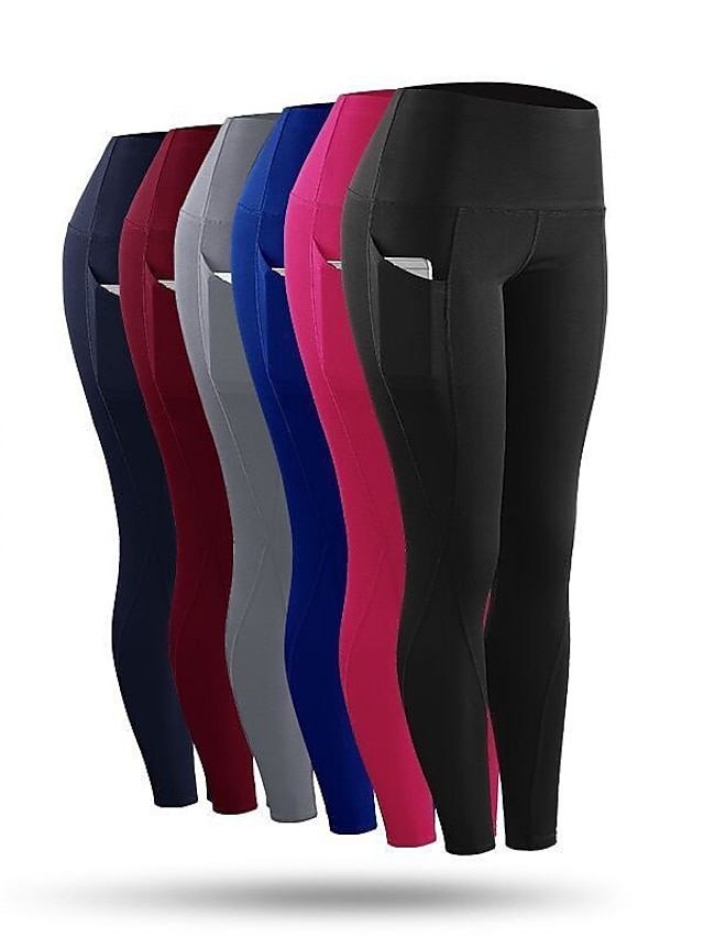  Femme Pantalon de compression Collant Legging Running Course avec poche téléphone Sous Vêtement Plein Air Athlétique Athleisure Hiver Respirable Doux Compression Aptitude Exercice Physique
