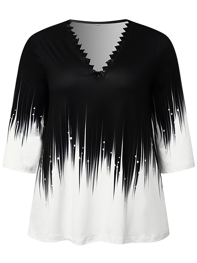 Gradient Print Casual Blouse