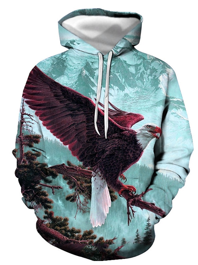  Hombre Sudadera Sudadera con capucha Blanco Amarillo Rosa Azul Piscina Morado Con Capucha Animal 3D Estampado Diario Impresión 3D Talla Grande Primavera Invierno Ropa Sudaderas con capucha Sudaderas