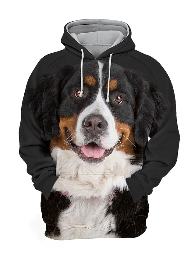  Homme Chien Impressions Graphiques Sweat à capuche Sweats à capuche Sweatshirt Vêtements de sport Occasionnel manche longue À capuche Occasionnel Quotidien Sports 1 2 Imprimé Poche Avant Printemps