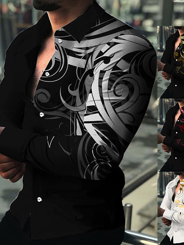 DENGJIAMY Herren Halloween Hemd - Totenkopf Druck Kurzarm Button-Down