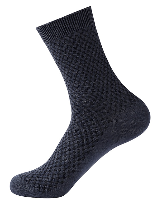  Homme 3 paires Chaussettes Chaussettes de compression Noir bleu marine Couleur Couleur Pleine Casual du quotidien Des sports Moyen Printemps, Août, Hiver, Eté Mode Confort