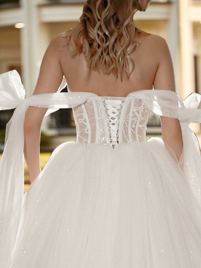 Engagement Sparkle & Shine Formal Wedding Dresses Court Train Ball Gown