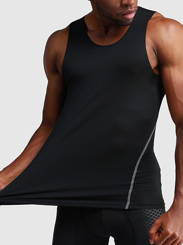  Bărbați Vest Top Cămașă musculară Cămăși care absorb umezeala Tee Top Simplu Crewneck Sporturi & Exterior Îmbrăcăminte Atletică Fără manșon Îmbrăcăminte Modă Șic Stradă A face exerciții fizice