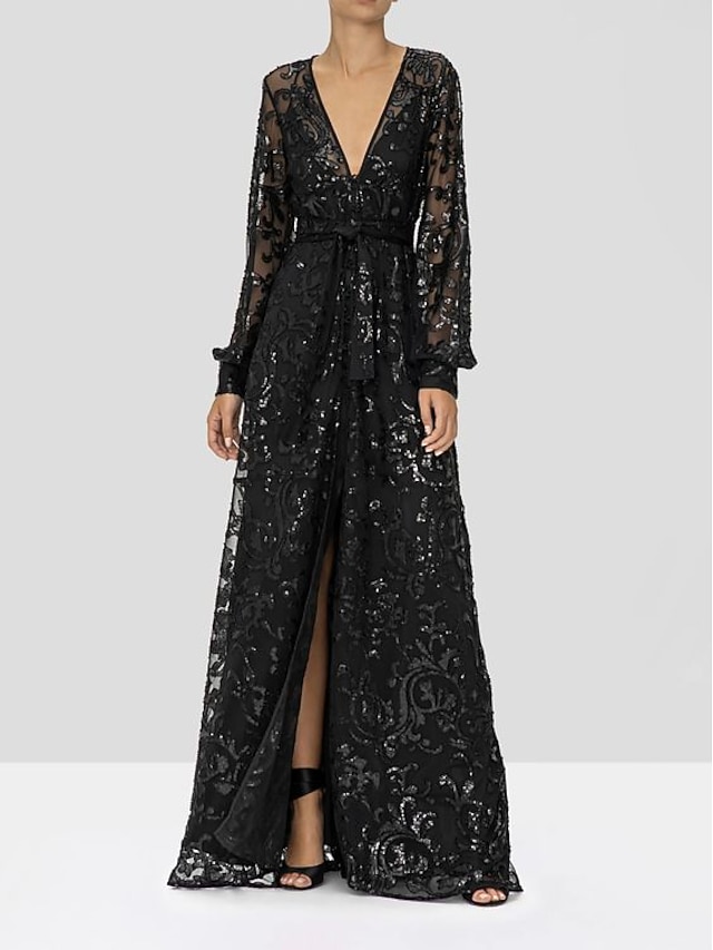 A-Line Mother of the Bride Dress Wedding Guest Elegant Sparkle & Shine ...