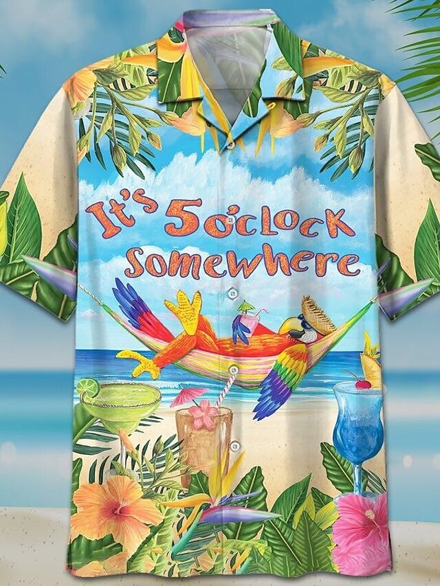 Chemise Hawaïenne Volcom Garçon 10-12 Ans – Bleu, Motif Palmier & Aloha (occasion Très Bon état)