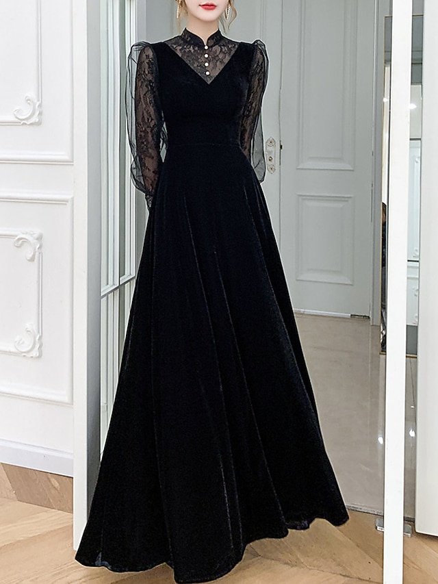 ALine Mother of the Bride Dress Formal Elegant High Neck Floor Length