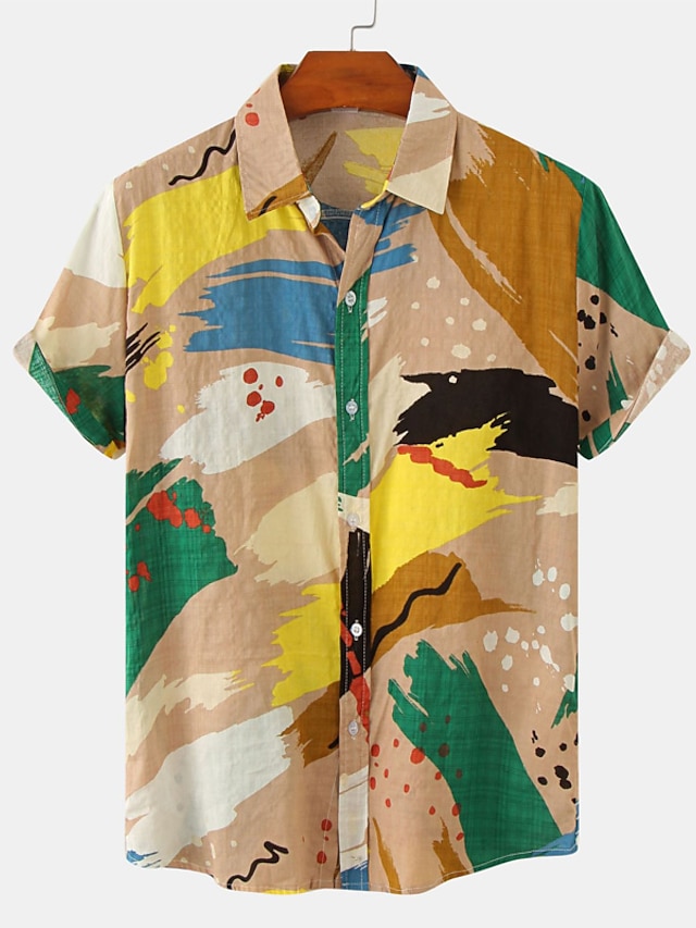 Men's Shirt Summer Hawaiian Shirt Button Up Shirt Summer Shirt Casual ...