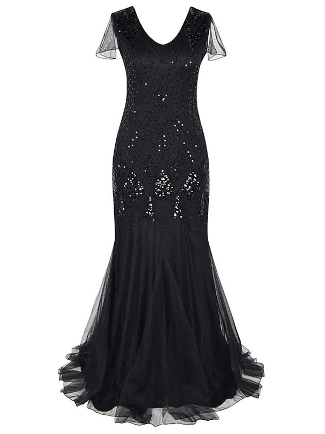 Women's Gold Sequin Dress Prom Dress Party Dress Sparkly Dress Lace