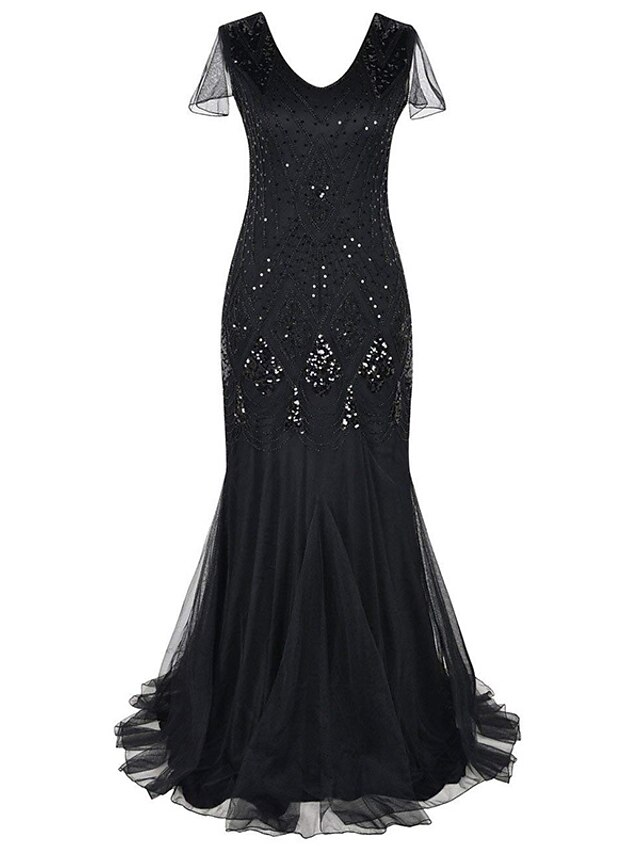 Women's Gold Sequin Dress Prom Dress Party Dress Sparkly Dress Lace