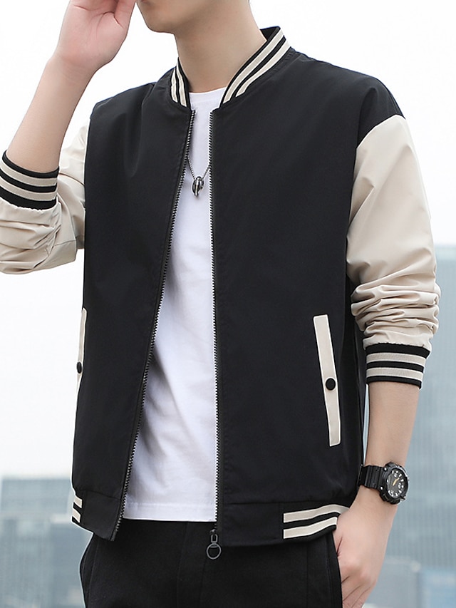 Men's Lightweight Jacket Summer Jacket Varsity Jacket Durable Casual