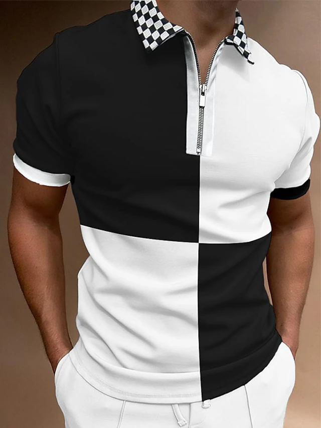 Men's Polo Shirt Golf Shirt Floral Star Graphic Prints National Flag ...